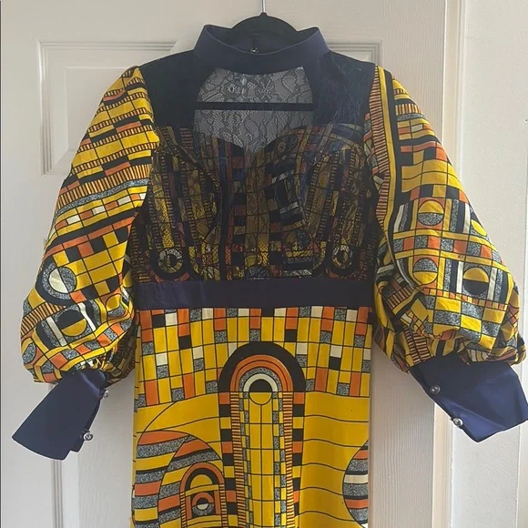 Elegant Multicolor Long Sleeve Dress
